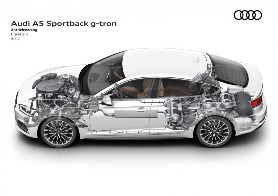 Схема Audi A5 Sportback g-tron 2016 года  (WW) (фото 11 из 11)